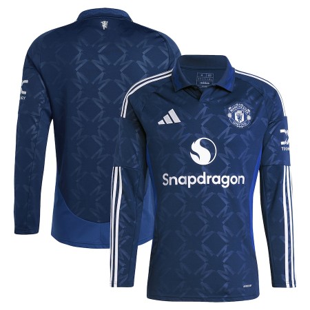 Koszulka Manchester United Wyjazdowe 2024-25 Koszulki Piłkarskie Długi Rękaw